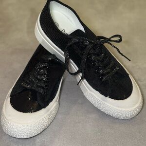 Black Sequin Women's Sneakers